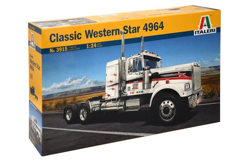 CLASSIC WESTERN STAR 4964. Збірна модель автомобіля тягача в масштабі 1/24. ITALERI 3915 від компанії Хоббінет - збірні моделі - фото 1