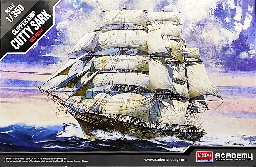 CUTTY SARK. Збірна модель корабля у масштабі 1/350. ACADEMY 14110 від компанії Хоббінет - збірні моделі - фото 1