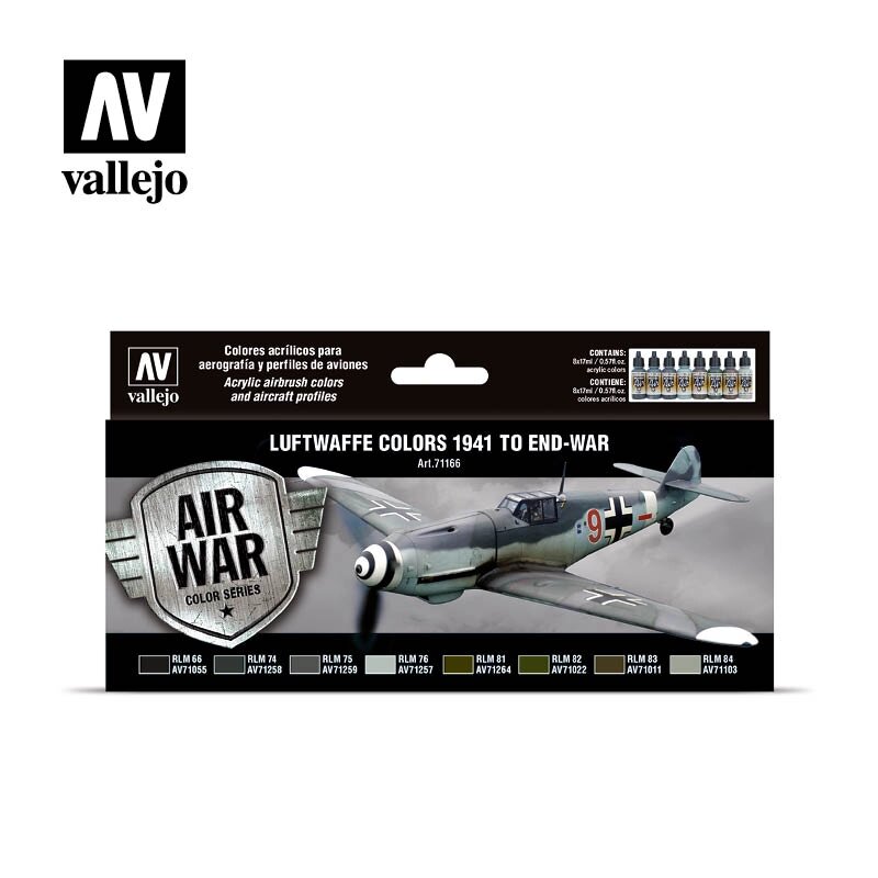 Цвета Люфтваффе от 1941 до конца войны. VALLEJO Model Air 71166 ##от компании## Хоббинет - сборные модели - ##фото## 1