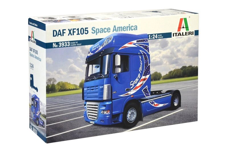 DAF XF-105 "SPACE AMERICA". Збірна модель вантажного тягача в масштабі 1/24. ITALERI 3933 від компанії Хоббінет - збірні моделі - фото 1