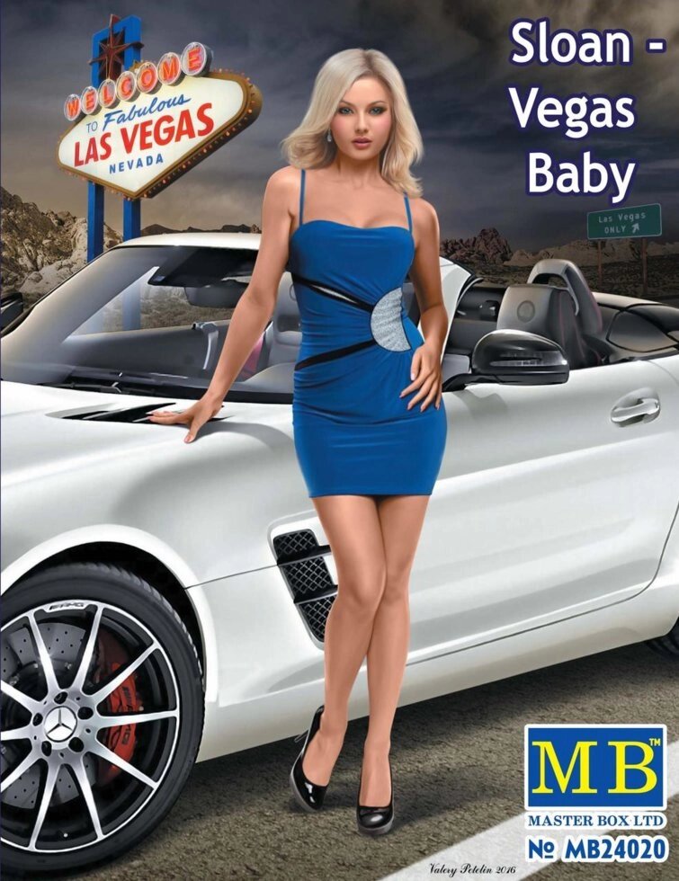 Dangerous Curves Series, Sloan - Vegas Baby. 1/24 MASTER BOX 24020 від компанії Хоббінет - збірні моделі - фото 1