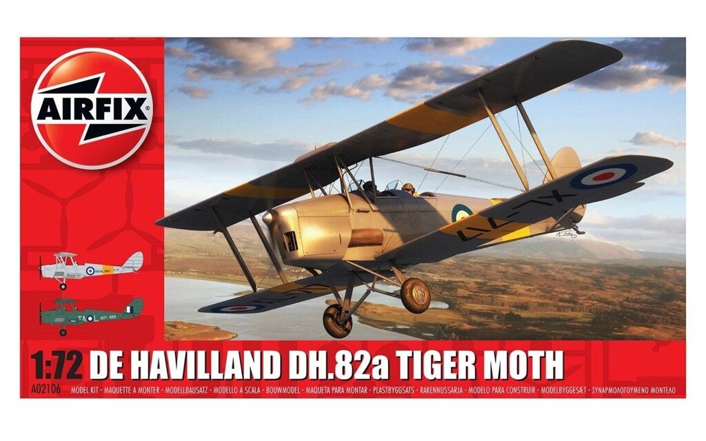 De Havilland DH.82a Tiger Moth. 1/72 AIRFIX A02106 від компанії Хоббінет - збірні моделі - фото 1