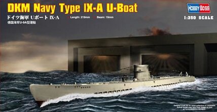 DKM Navy Type lX-A U-Boat. Збірна модель підводного човна у масштабі 1/350. HobbyBoss 83506 від компанії Хоббінет - збірні моделі - фото 1