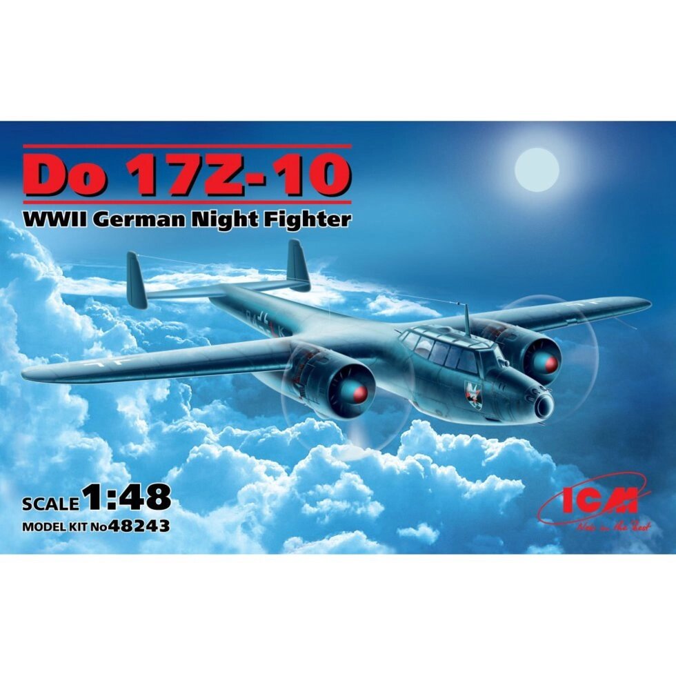 DO 17Z-10, німецький нічний винищувач ІІ МВ. 1/48 ICM 48243 від компанії Хоббінет - збірні моделі - фото 1