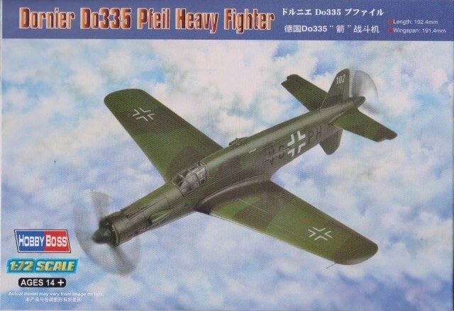 Dornier Do335 Pfeil. Збірна модель літака в масштабі 1/72. HOBBY BOSS 80293 від компанії Хоббінет - збірні моделі - фото 1