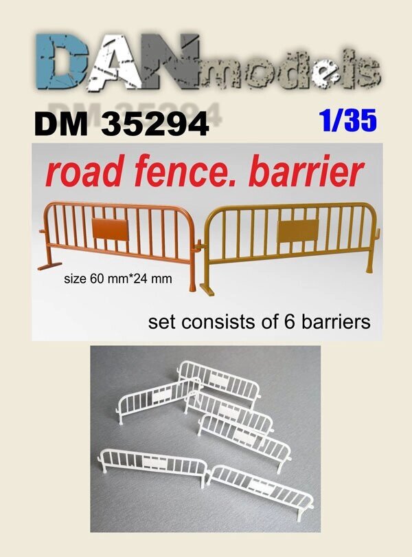 Дорожнє огородження, бар'єр. Аксесуари для діорам. 1/35 DANMODELS DM35294 від компанії Хоббінет - збірні моделі - фото 1