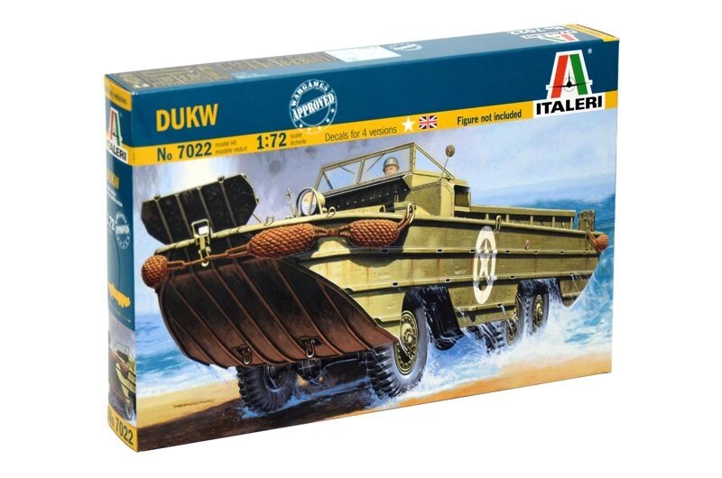 DUKW. Сбрная модель військової амфібії в масштабі 1/72. ITALERI 7022 від компанії Хоббінет - збірні моделі - фото 1