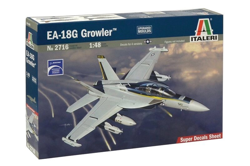 EA - 18G Growler. Збірна модель військового літака в масштабі 1/48. ITALERI 2716 від компанії Хоббінет - збірні моделі - фото 1