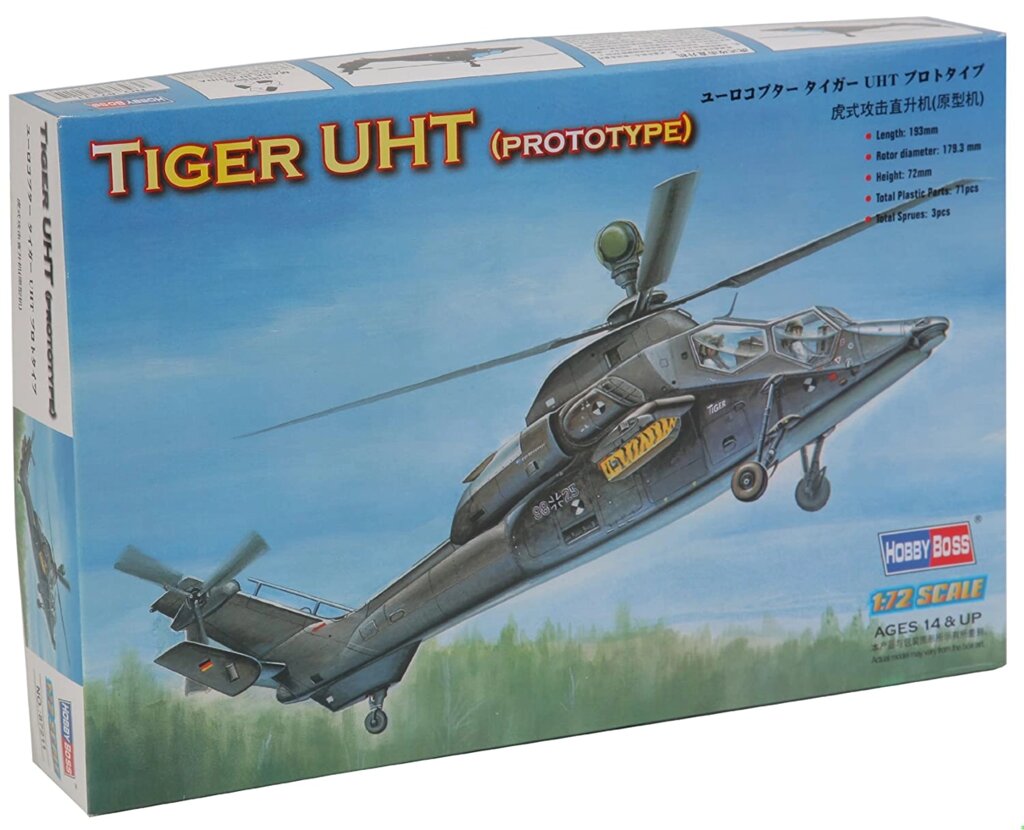 EC-665 Tiger UHT (phototype). Збірна модель вертольота в масштабі 1/72. HOBBY BOSS 87211 від компанії Хоббінет - збірні моделі - фото 1