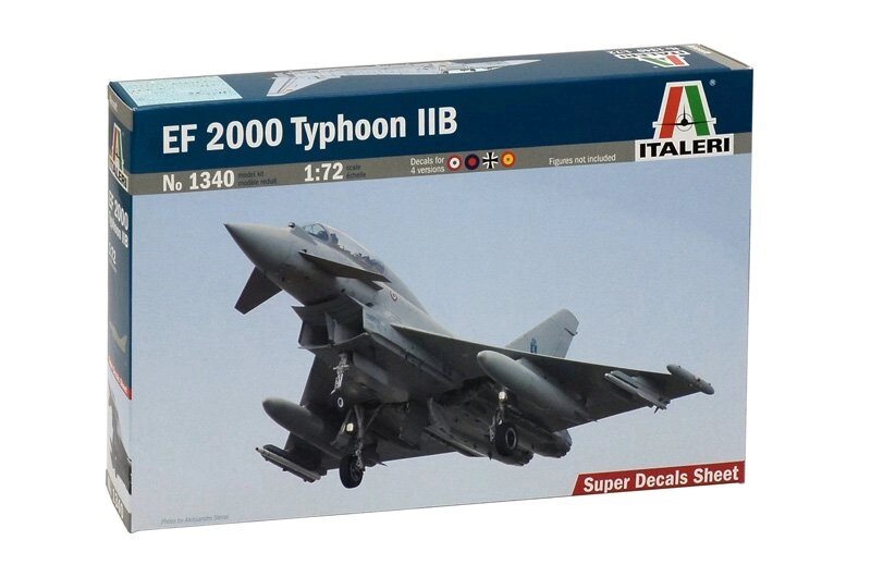 EF 2000 Typhoon IIB. Збірна модель сучасного винищувача в масштабі 1/72. ITALERI 1340 від компанії Хоббінет - збірні моделі - фото 1