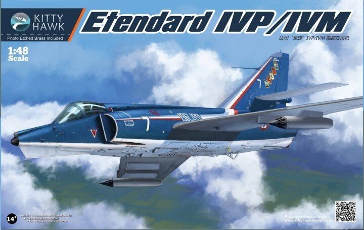 Etendard IVP / IVM збірна пластикова модель літака 1/48 Kitty hawk 80137 від компанії Хоббінет - збірні моделі - фото 1