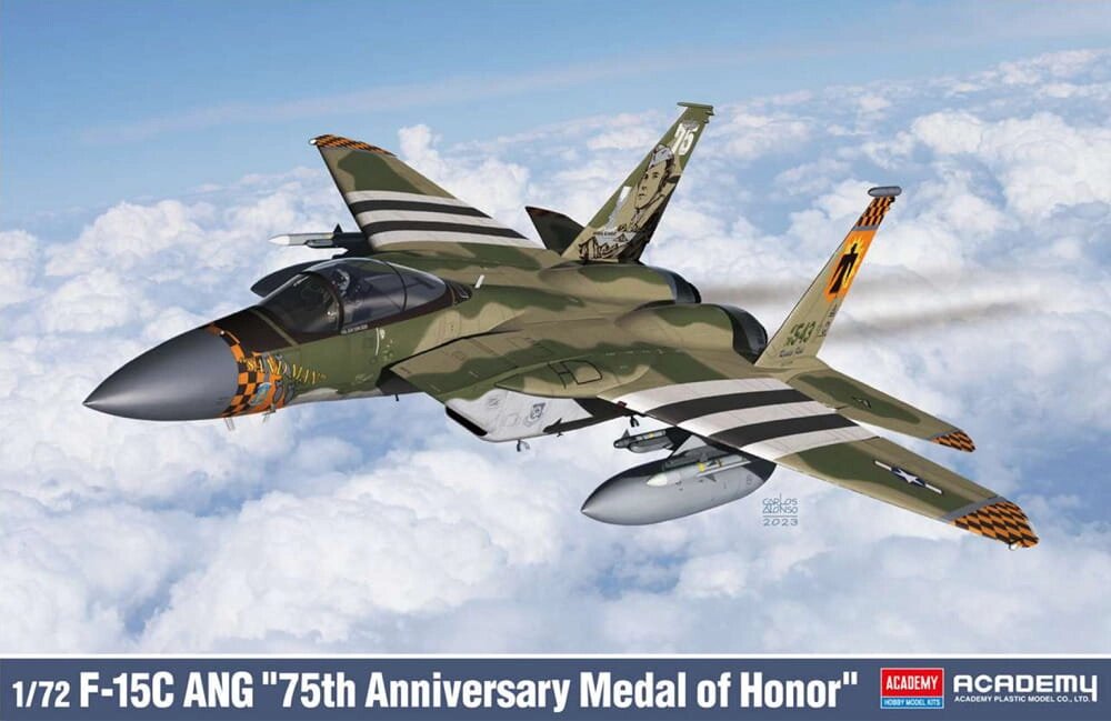 F-15C ANG '75th Anniversary Medal Of Honor'. Збірна модель винищувача у масштабі 1/72. ACADEMY 12582 від компанії Хоббінет - збірні моделі - фото 1