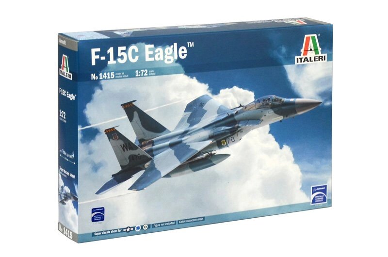 F-15C EAGLE. Збірна модель військового літака в масштабі 1/72. ITALERI 1415 від компанії Хоббінет - збірні моделі - фото 1