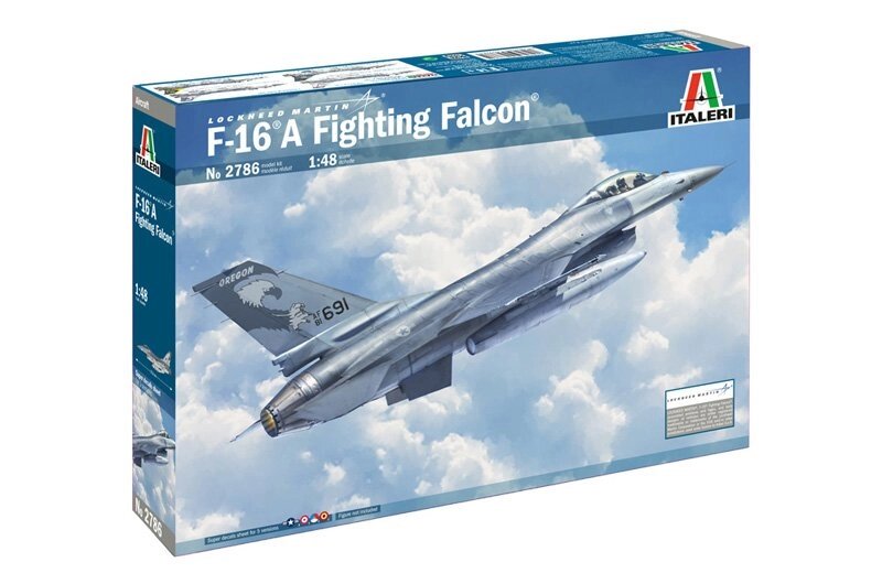F-16 A Fighting Falcon. Збірна модель винищувача в масштабі 1/48. ITALERI 2786 від компанії Хоббінет - збірні моделі - фото 1