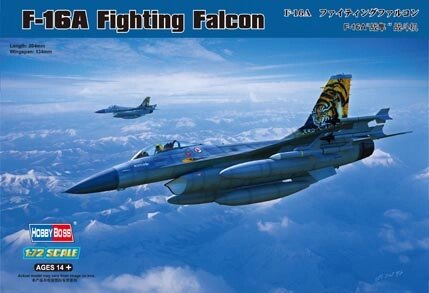 F-16A Fighting Falcon. Збірна модель літака у масштабі 1/72. HOBBY BOSS 80272 від компанії Хоббінет - збірні моделі - фото 1