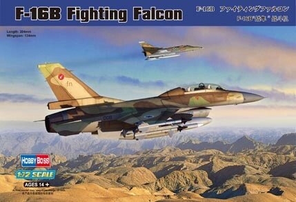 F-16B Fighting Falcon. Збірна модель літака у масштабі 1/72. HOBBY BOSS 80273 від компанії Хоббінет - збірні моделі - фото 1