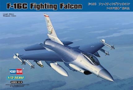 F-16C Fighting Falcon. Збірна модель літака у масштабі 1/72. HOBBY BOSS 80274 від компанії Хоббінет - збірні моделі - фото 1