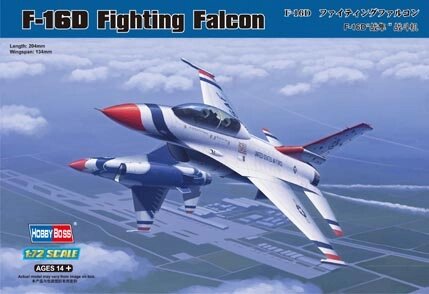 F-16D Fighting Falcon. Збірна модель літака у масштабі 1/72. HOBBY BOSS 80275 від компанії Хоббінет - збірні моделі - фото 1