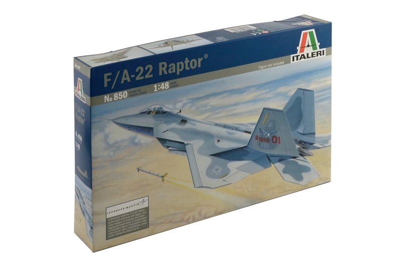 F-22 Raptor. Збірна модель військового літака. 1/48 ITALERI 850 від компанії Хоббінет - збірні моделі - фото 1