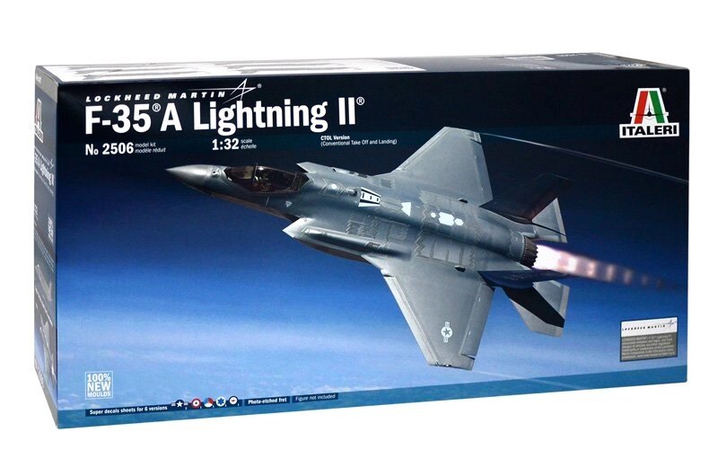 F-35 A LIGHTNING II. Збірна модель літака в масштабі 1/32. ITALERI 2506 від компанії Хоббінет - збірні моделі - фото 1