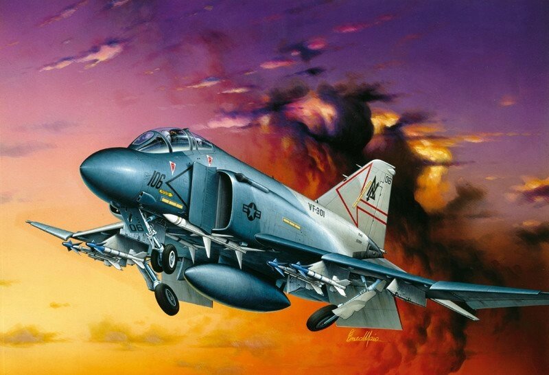 F-4 S PHANTOM. Збірна модель літака в масштабі 1/72. ITALERI 170 від компанії Хоббінет - збірні моделі - фото 1