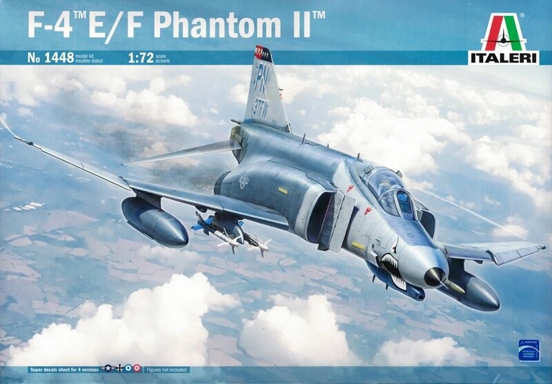 F-4E / F Phantom II. Сборная модель самолета в масштабе 1/72. ITALERI 1448 ##от компании## Хоббинет - сборные модели - ##фото## 1
