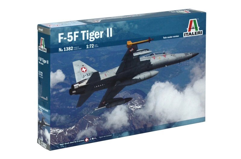 F-5 F Tiger ll. Збірна модель військового реактивного літака в масштабі 1/72. ITALERI 1382 від компанії Хоббінет - збірні моделі - фото 1