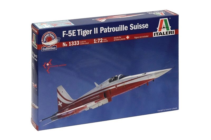 F-5E Tiger ll Patrouille Suisse. 1/72 ITALERI тисячі триста тридцять три від компанії Хоббінет - збірні моделі - фото 1