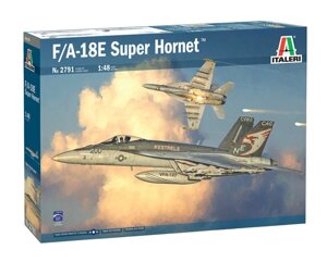 F/A-18 E SUPER HORNET. Збірна модель військового літака в масштабі 1/48. ITALERI 2791