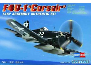 F4u-1 corsair. збірна модель літака у масштабі 1/72. HOBBY BOSS 80217