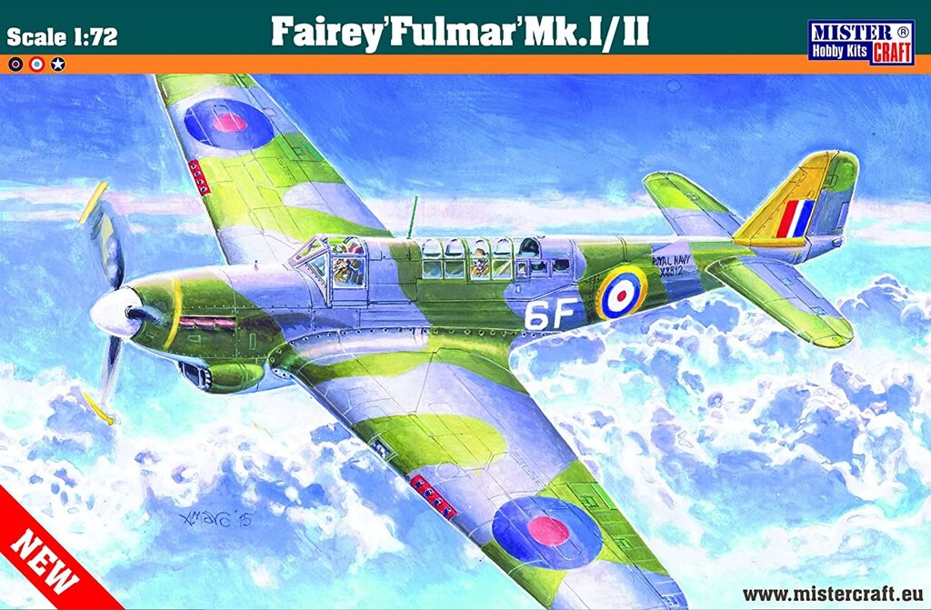 Fairey Fulmar Mk. I/II. Збірна модель літака в масштабі 1/72. MISTER CRAFT D-217 від компанії Хоббінет - збірні моделі - фото 1