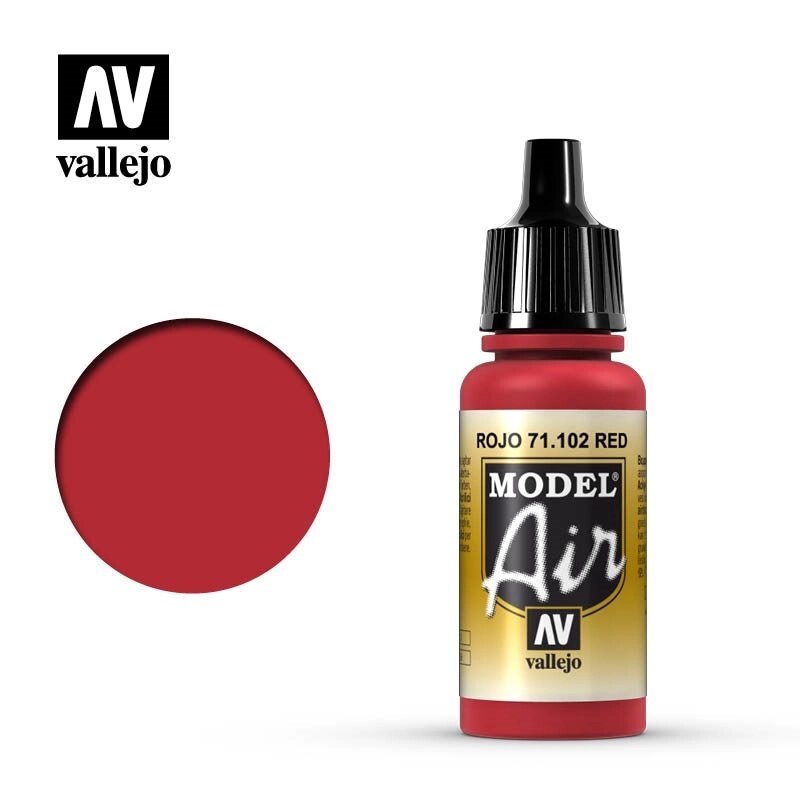 Фарба червона матова 17 мл. VALLEJO MODEL AIR 71102 від компанії Хоббінет - збірні моделі - фото 1