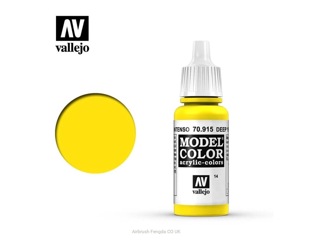 Фарба для пластикових моделей Темно жовтий, 17 мл. VALLEJO MODEL COLOR 70915 від компанії Хоббінет - збірні моделі - фото 1