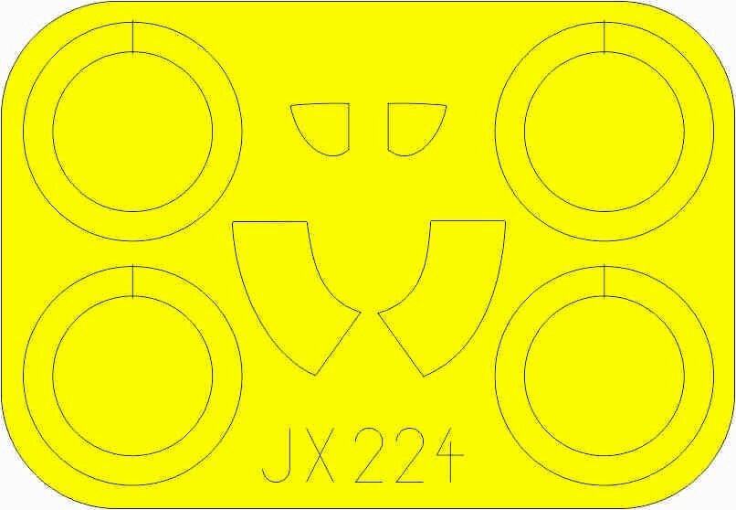 Фарбувальні маски для збірної моделі І-16 тип 29 (ICM). 1/32 EDUARD JX224 від компанії Хоббінет - збірні моделі - фото 1