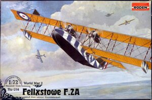 Felixstowe F. 2A (late). Збірна модель літака у масштабі 1/72. RODEN 014