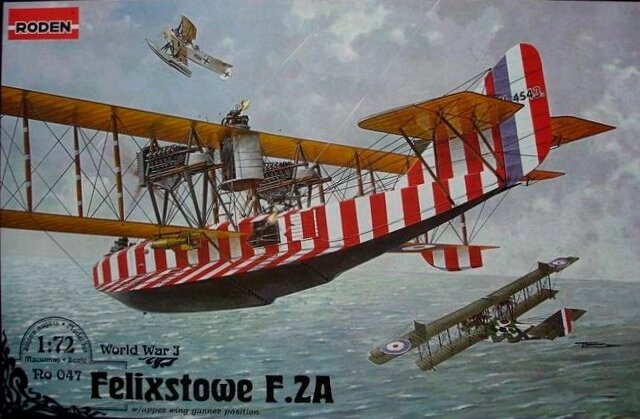 Felixstowe F.2A. Збірна модель літака у масштабі 1/72. RODEN 047 від компанії Хоббінет - збірні моделі - фото 1