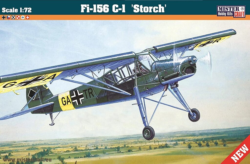 Fi-156 C-1 Storch. Збірна модель літака в масштабі 1/72. MISTER CRAFT D-211 від компанії Хоббінет - збірні моделі - фото 1