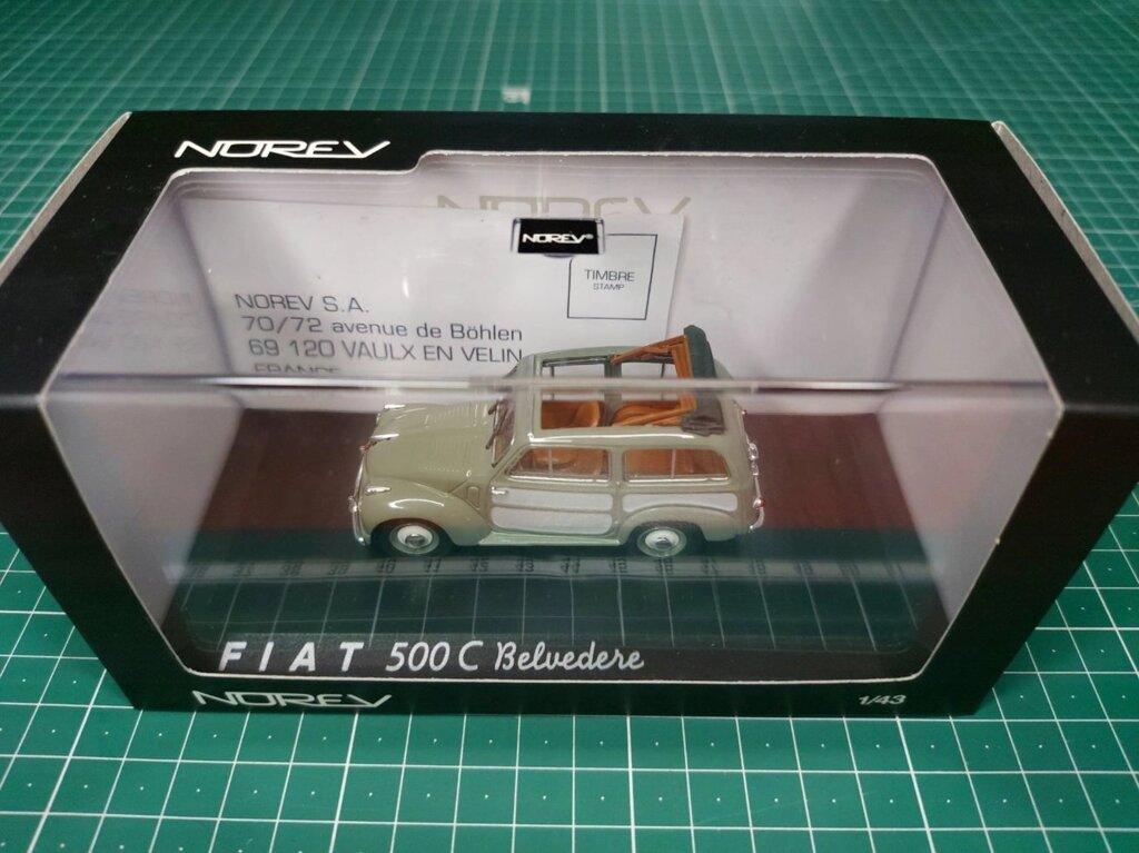 Fiat 500 C Belvedere. Колекційна модель автомобіля в масштабі 1/43. NOREV 770065 від компанії Хоббінет - збірні моделі - фото 1