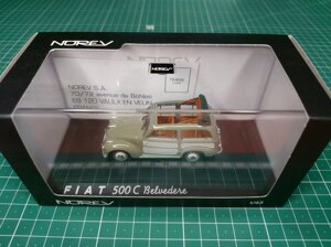 Fiat 500 C Belvedere. Колекційна модель автомобіля в масштабі 1/43. NOREV 770065