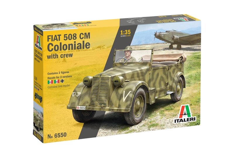 Fiat 508 CM Coloniale із екіпажем. Модель у масштабі 1/35. ITALERI 6550 від компанії Хоббінет - збірні моделі - фото 1