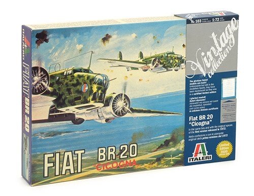 FIAT BR-20 CICOGNA * Vintage Collection *. 1/72 ITALERI 103 від компанії Хоббінет - збірні моделі - фото 1