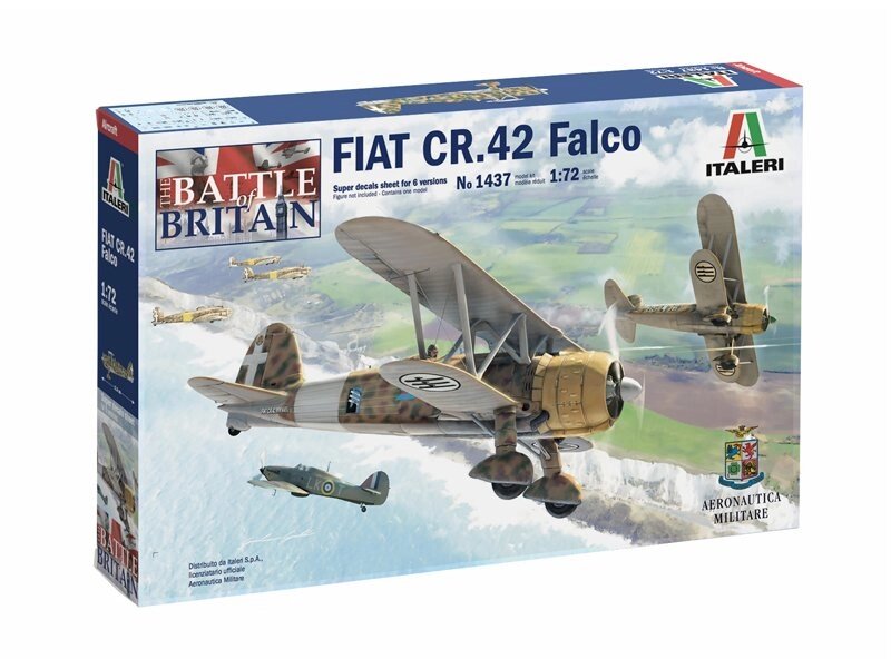 FIAT CR.42 Falco. Збірна модель італійського літака в масштабі 1/72. ITALERI 1 437 від компанії Хоббінет - збірні моделі - фото 1