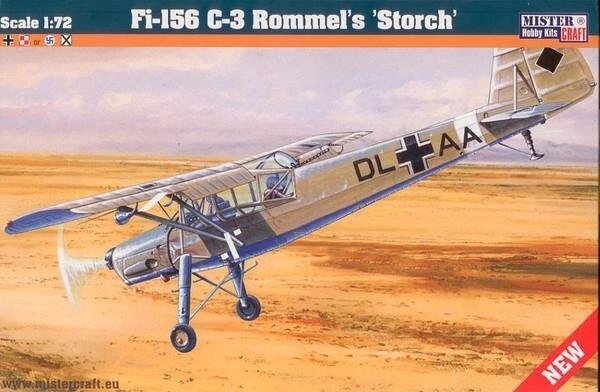 Fiesler Fi-156 C-3 "Rommel's Storch". Збірна модель літака в масштабі 1/72. MISTER CRAFT C-3 від компанії Хоббінет - збірні моделі - фото 1