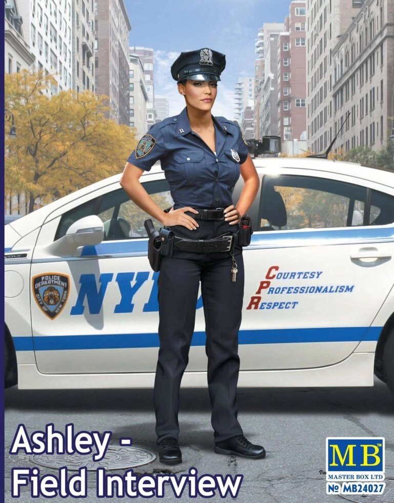 Фігура американського поліцейського в масштабі 1/24. MASTER BOX 24027 від компанії Хоббінет - збірні моделі - фото 1