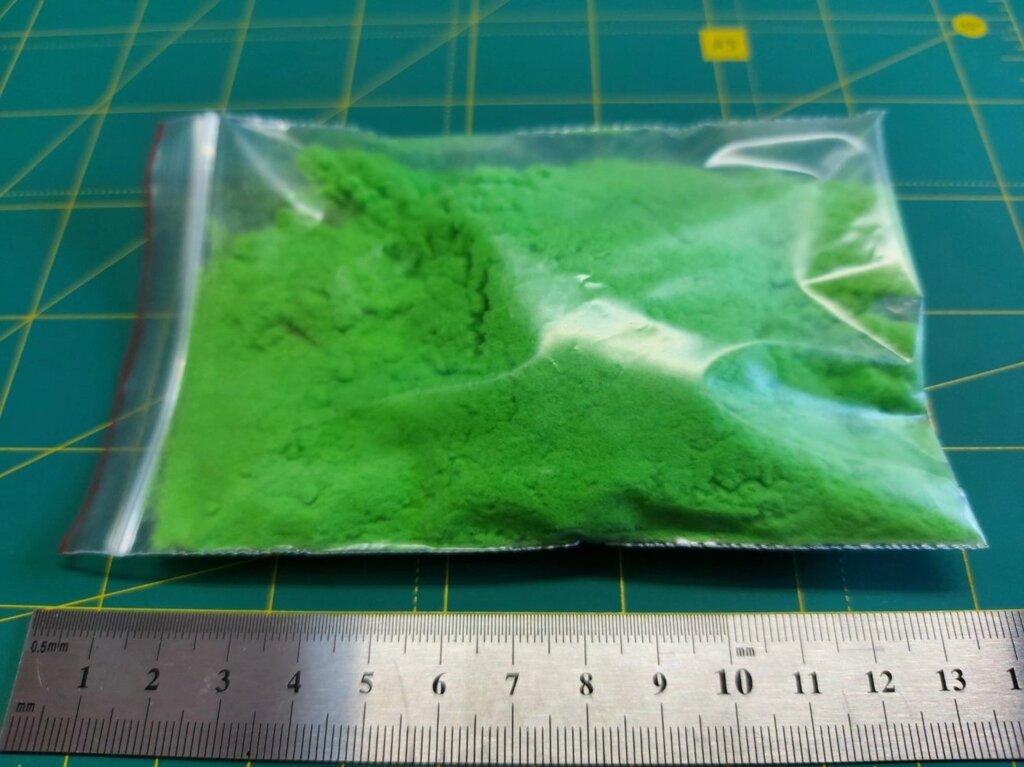 Флок для моделювання невеликий зелений від компанії Хоббінет - збірні моделі - фото 1