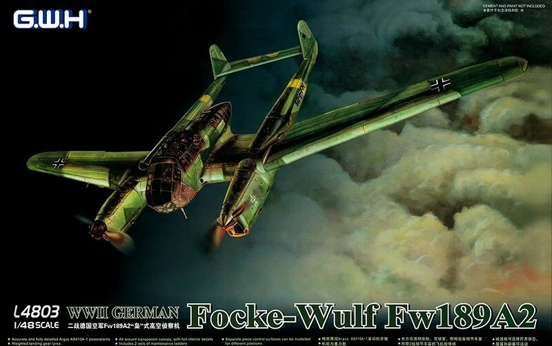 Focke-Wulf Fw 189 A-2. Збірна модель літака в масштабі 1/48. GREAT WALL HOBBY L4803 від компанії Хоббінет - збірні моделі - фото 1