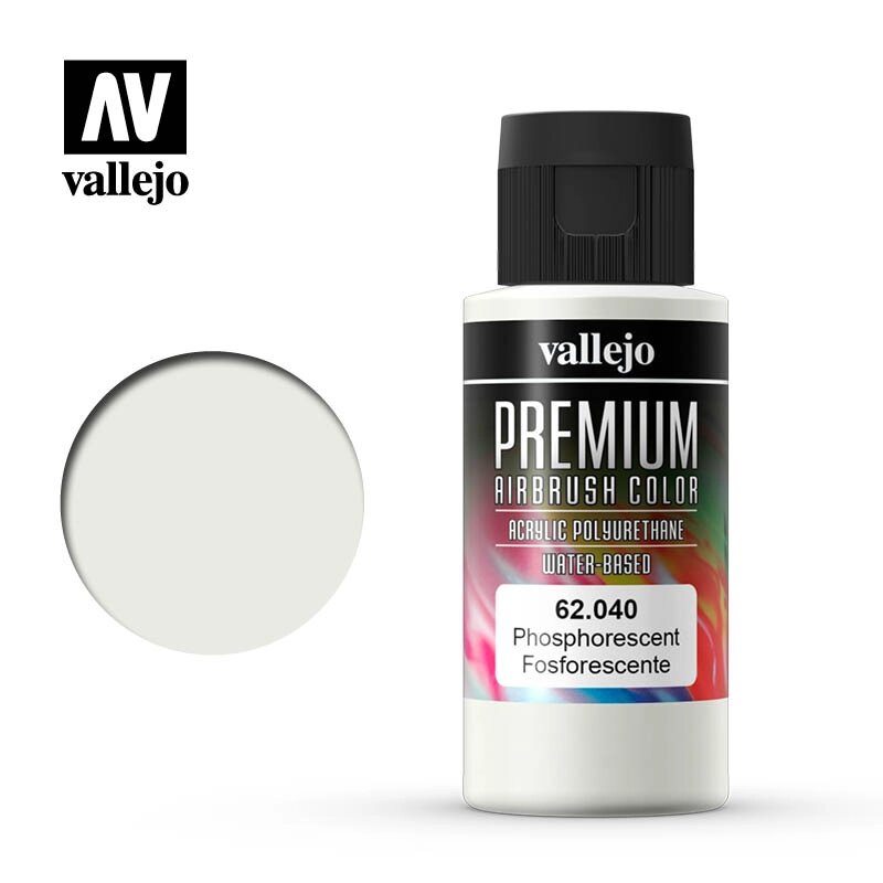 Фосфоресцирующий. Фарба акрил-поліуретанова 60 мл. VALLEJO PREMIUM COLLOR 62040 від компанії Хоббінет - збірні моделі - фото 1