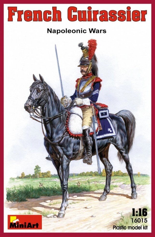 Французький кирасир наполеонівської війни. 1/16 MINIART 16015 від компанії Хоббінет - збірні моделі - фото 1