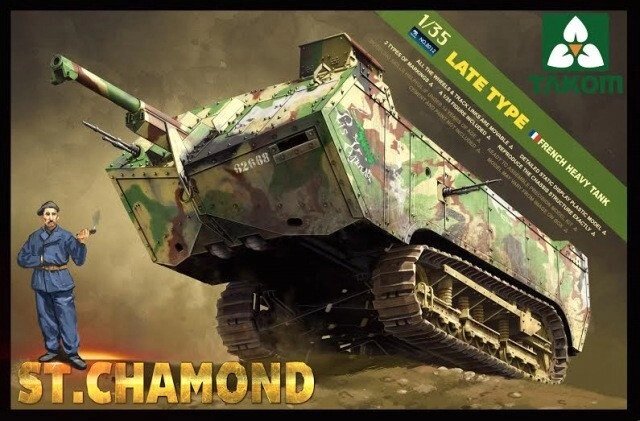 French Heavy Tank St. Chamond. Збірна модель танка в масштабі 1/35. TAKOM 2012 від компанії Хоббінет - збірні моделі - фото 1