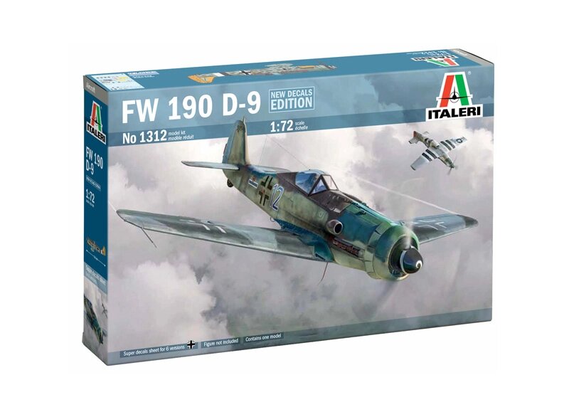 FW 190 D-9. Збірна модель винищувача у масштабі 1/72. ITALERI 1312 від компанії Хоббінет - збірні моделі - фото 1